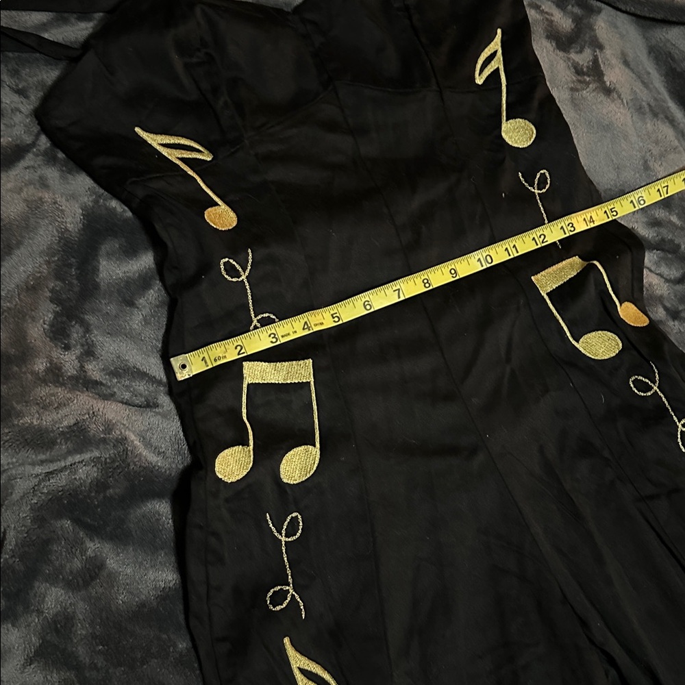 Bettie Page Black and Gold Jumpsuit - Picture 4 of 7